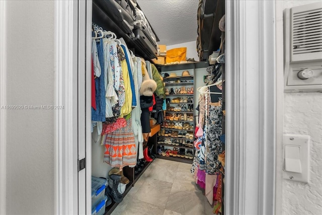 view of walk in closet