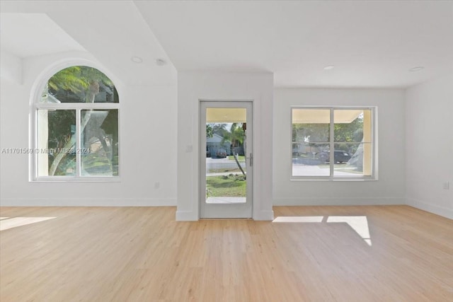 interior space featuring light wood-type flooring