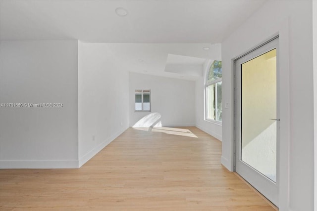 hall featuring light wood-type flooring