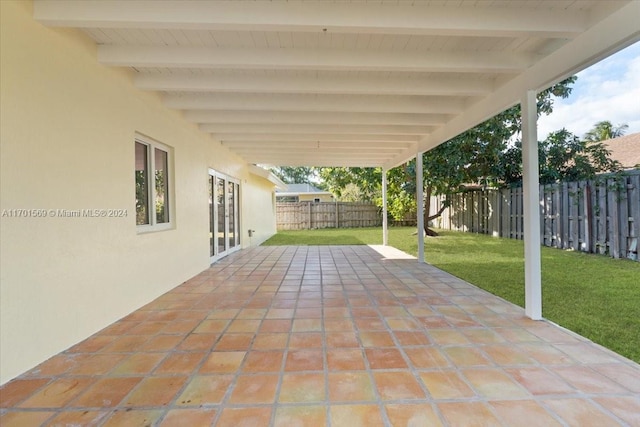 view of patio featuring french doors