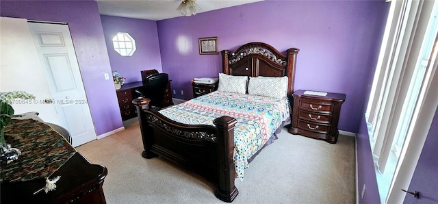 view of carpeted bedroom