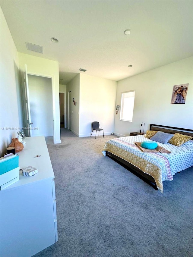 bedroom with carpet floors