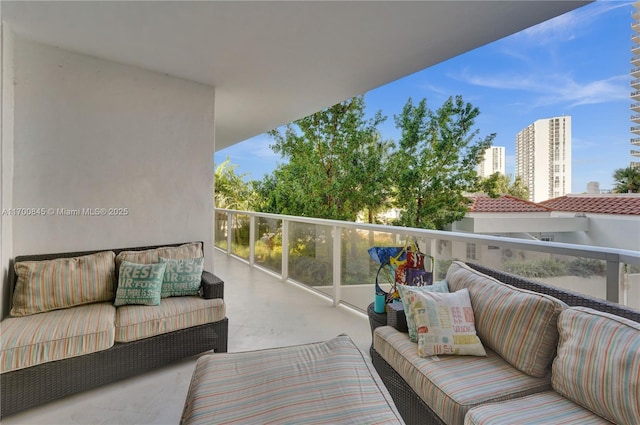 balcony with an outdoor living space