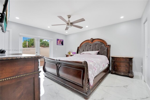 bedroom with ceiling fan