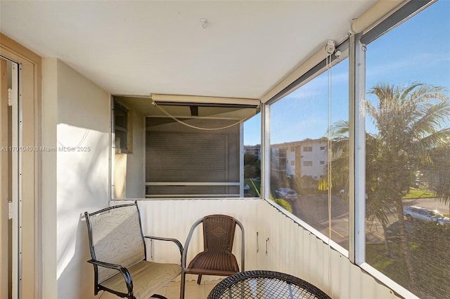 view of sunroom