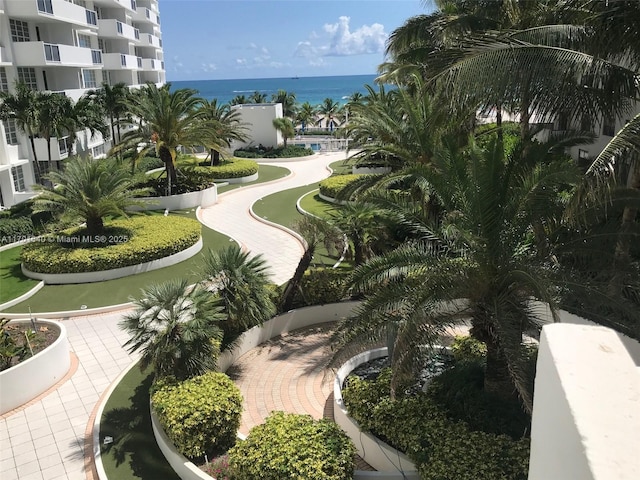 view of property's community featuring a water view