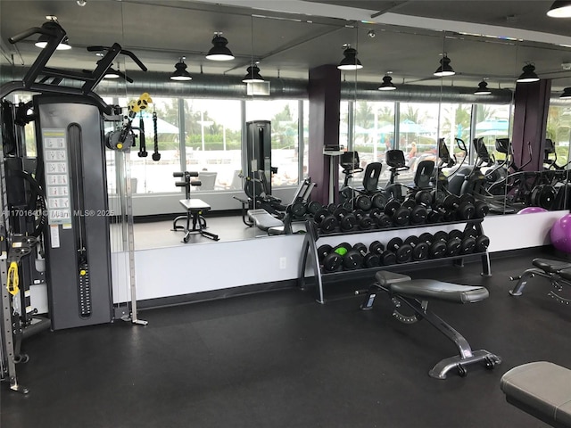 view of exercise room