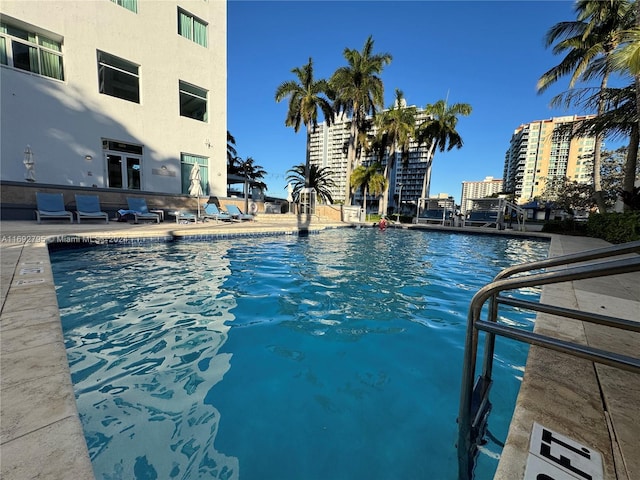 view of pool with a patio area