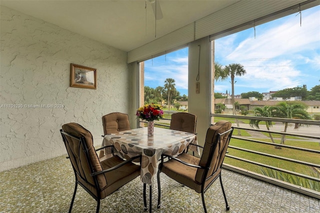 view of sunroom