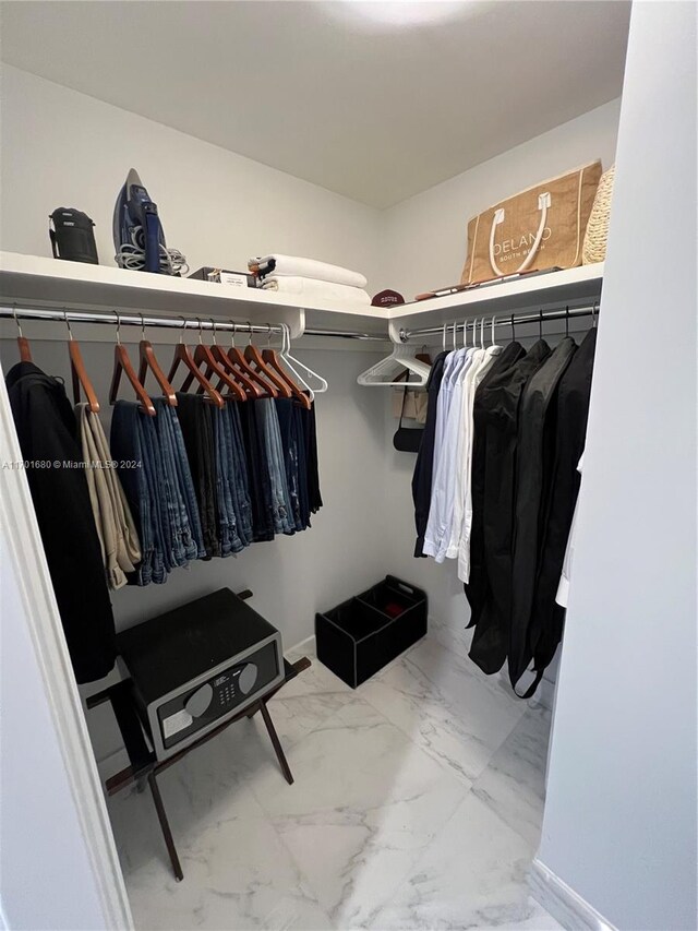 view of walk in closet