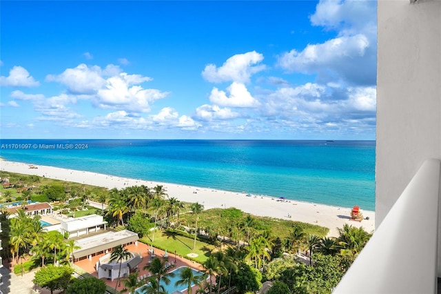 water view featuring a view of the beach