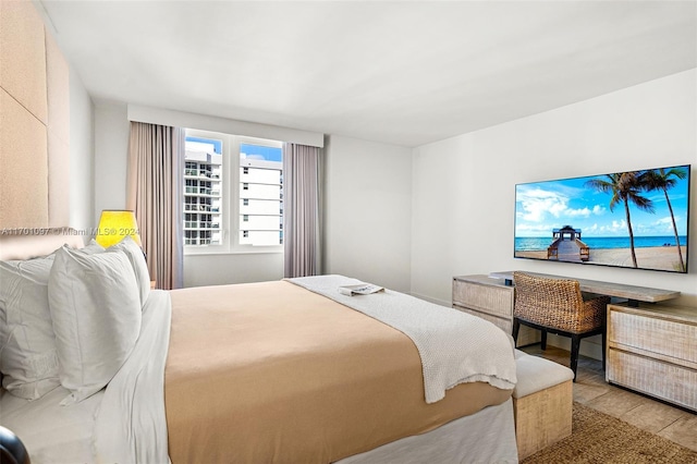 bedroom featuring light hardwood / wood-style floors