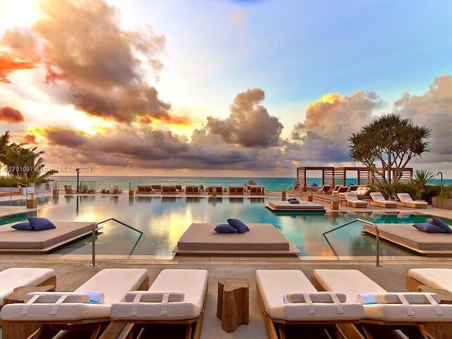 102 24th St Unit 1215, Miami Beach, FL 33139 - community pool featuring a water view