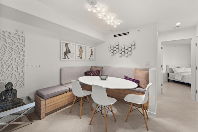 tiled dining space with breakfast area