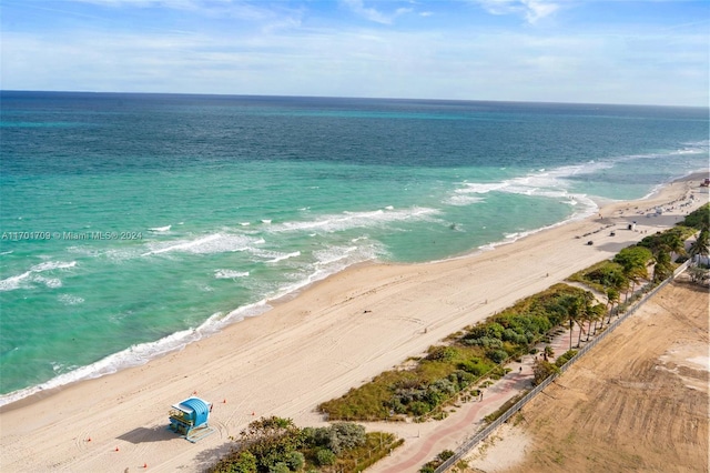 water view featuring a beach view