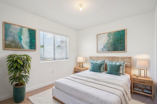 bedroom with carpet floors