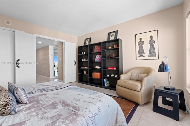 view of tiled bedroom