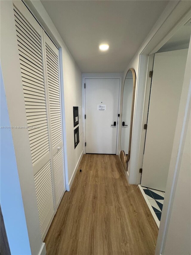 interior space with sink and light wood-type flooring