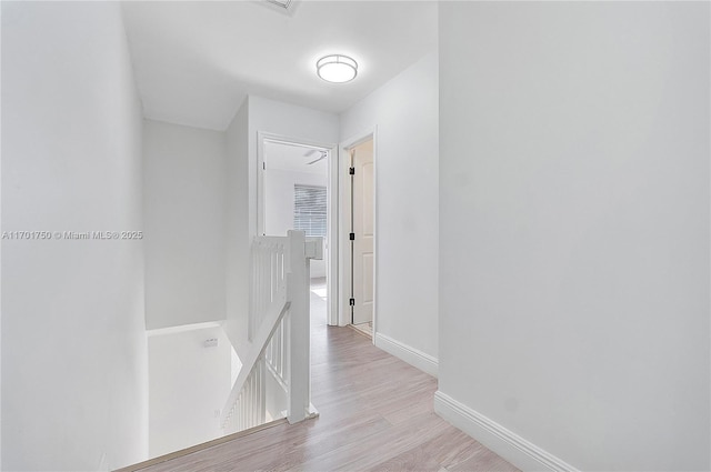 hall featuring light hardwood / wood-style flooring