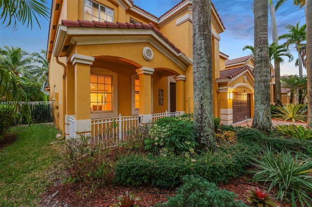 view of mediterranean / spanish house