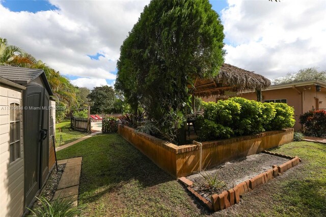 view of patio / terrace featuring a gazebo, outdoor lounge area, and ceiling fan