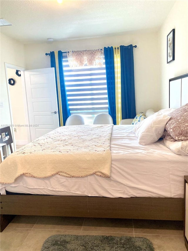 view of tiled bedroom