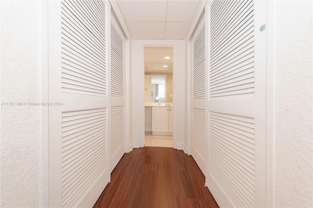 hall featuring wood-type flooring