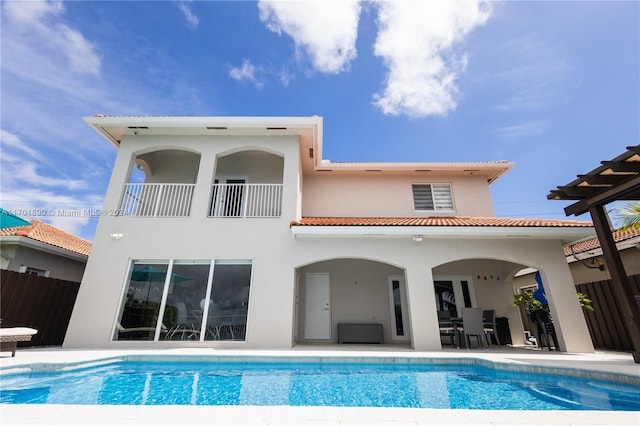 rear view of property with a patio