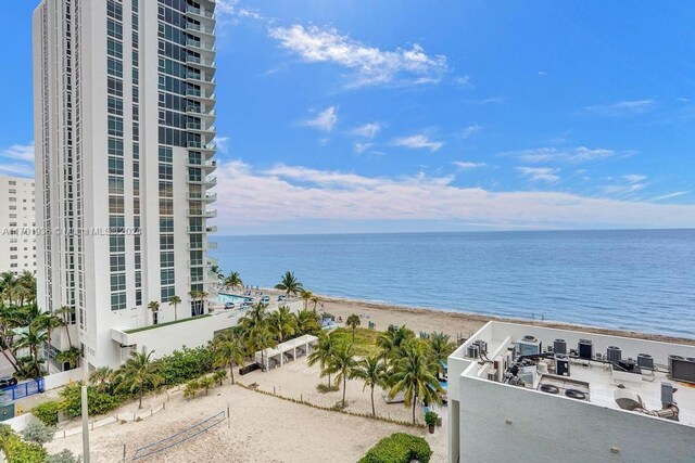 property view of water with a view of the beach