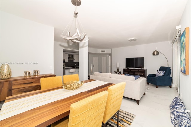 17145 N Bay Rd Unit 4607, Sunny Isles Beach, FL 33160 - dining area featuring light marble finish floors