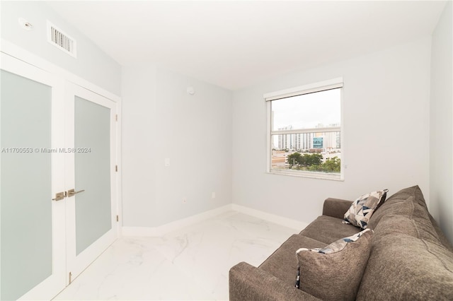 17145 N Bay Rd Unit 4607, Sunny Isles Beach, FL 33160 - living area with marble finish floors and baseboards