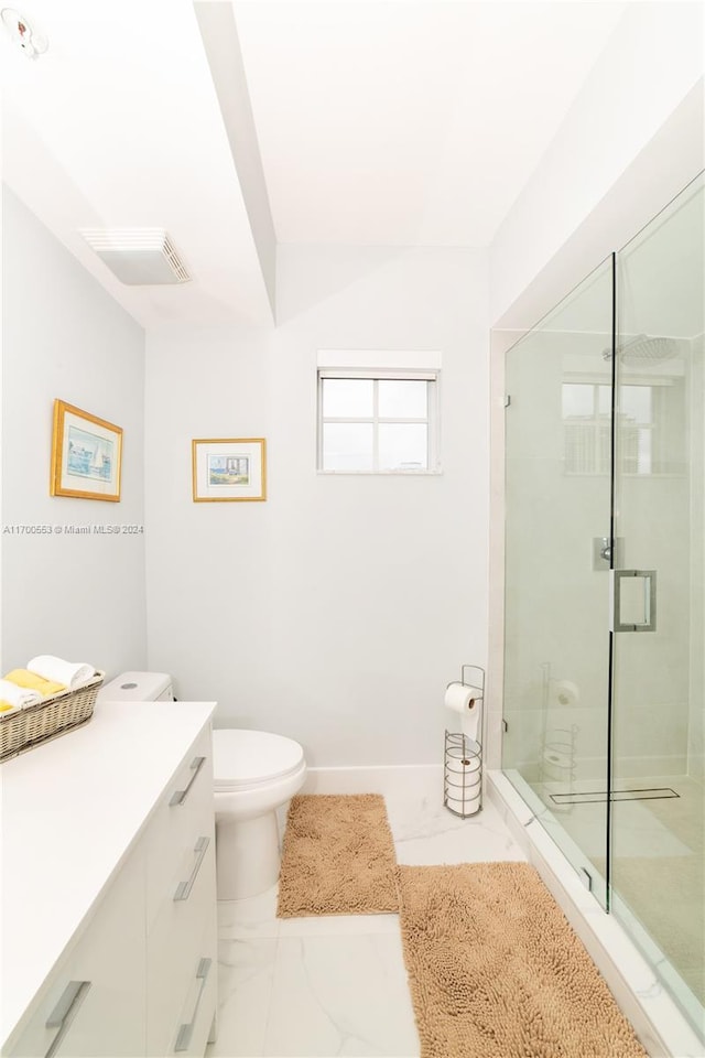 17145 N Bay Rd Unit 4607, Sunny Isles Beach, FL 33160 - full bath with a shower stall, vanity, and marble finish floors