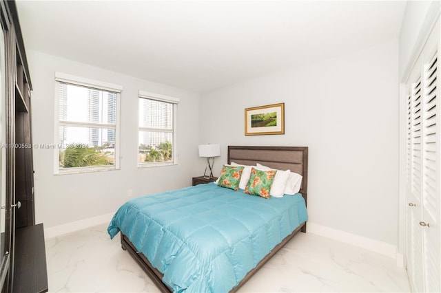 bedroom with a closet