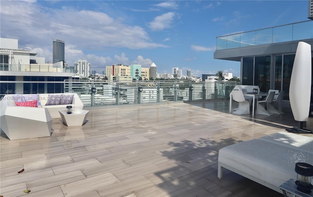 view of patio / terrace featuring a balcony