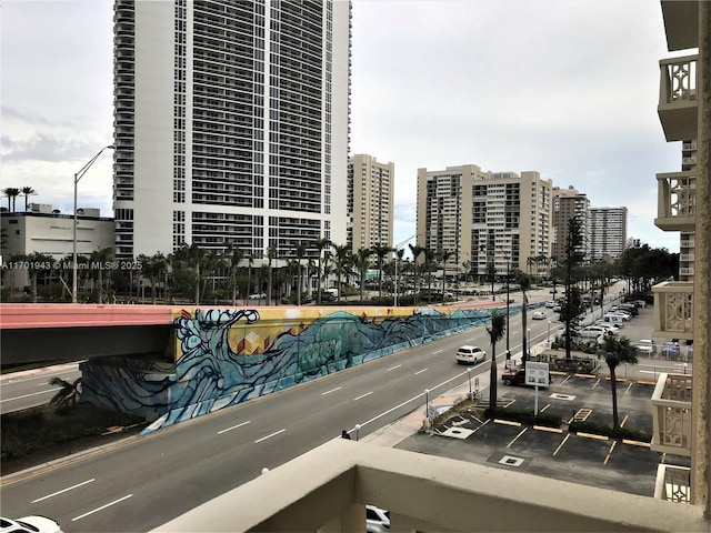property view of water with a city view