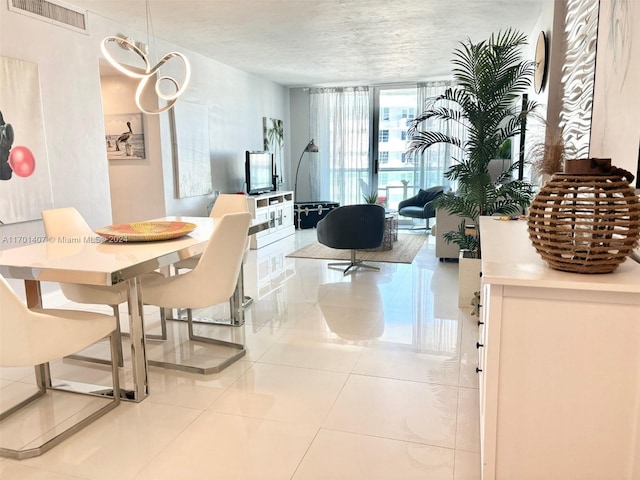 view of tiled dining area