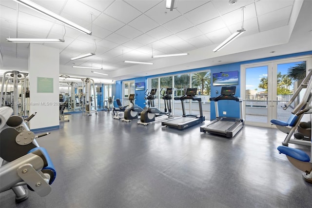 gym featuring plenty of natural light