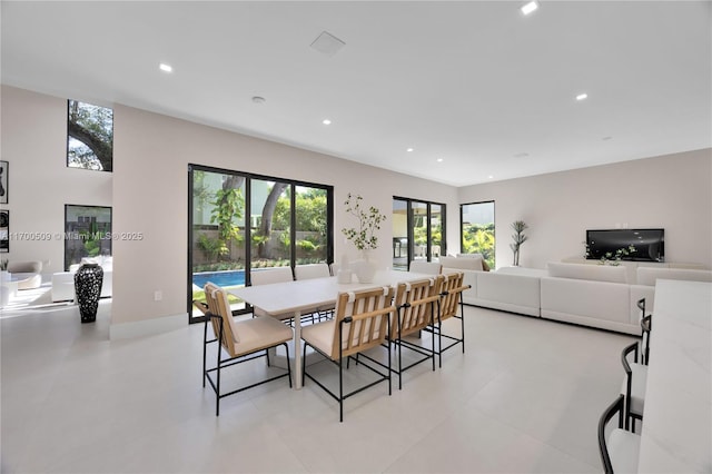 view of dining space