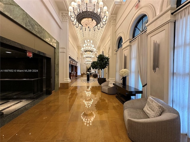 17875 Collins Ave Unit 1801, Sunny Isles Beach, FL 33160 - lobby with high vaulted ceiling