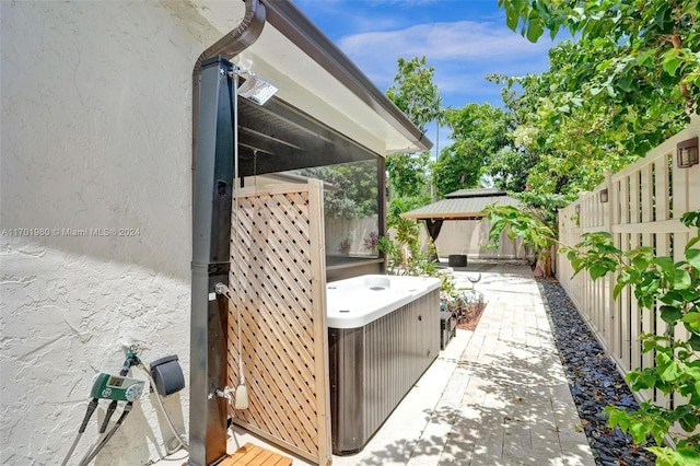 view of patio / terrace with central AC unit