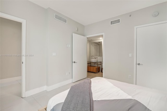 view of tiled bedroom