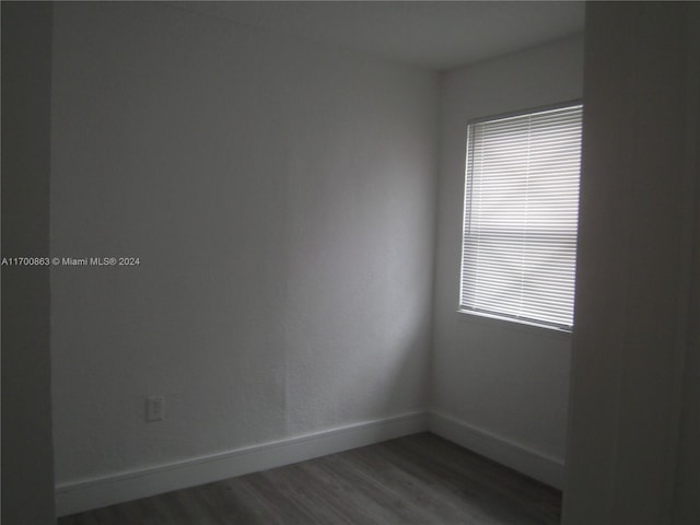 empty room featuring hardwood / wood-style floors