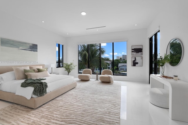 view of tiled bedroom