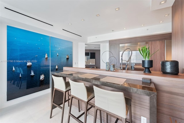 kitchen with a breakfast bar