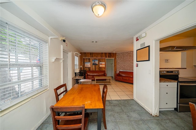 view of tiled dining room