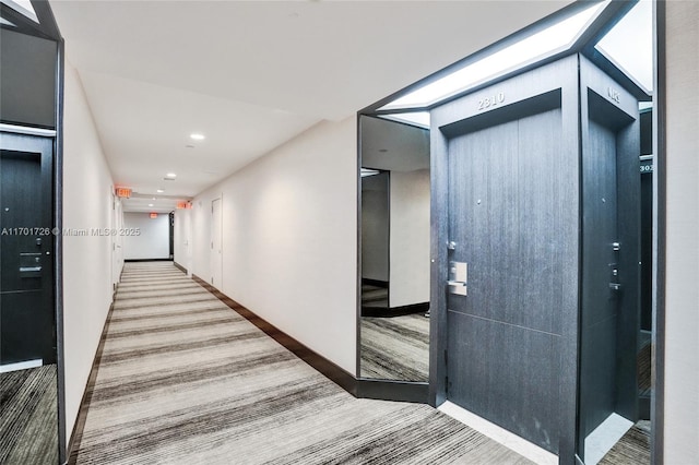 20191 E Country Club Dr Unit 2310, Aventura, FL 33180 - corridor with recessed lighting, carpet flooring, and baseboards