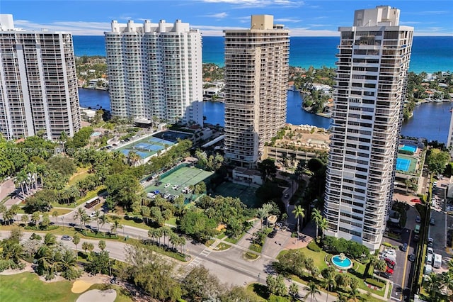 20191 E Country Club Dr Unit 2310, Aventura, FL 33180 - birds eye view of property with a water view and a city view