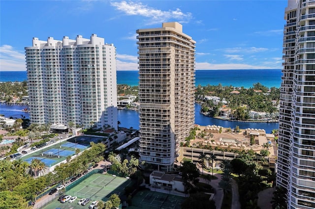 20191 E Country Club Dr Unit 2310, Aventura, FL 33180 - drone / aerial view with a view of city and a water view