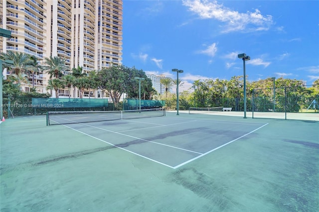 view of tennis court