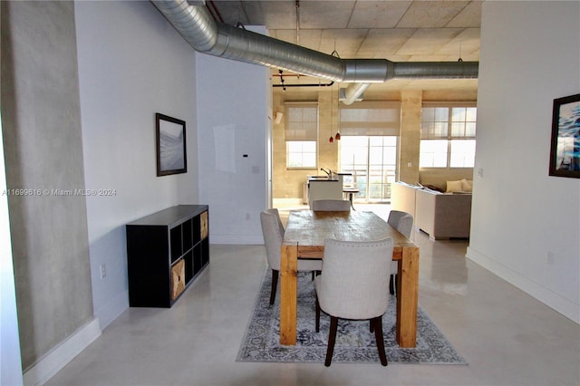 view of dining area